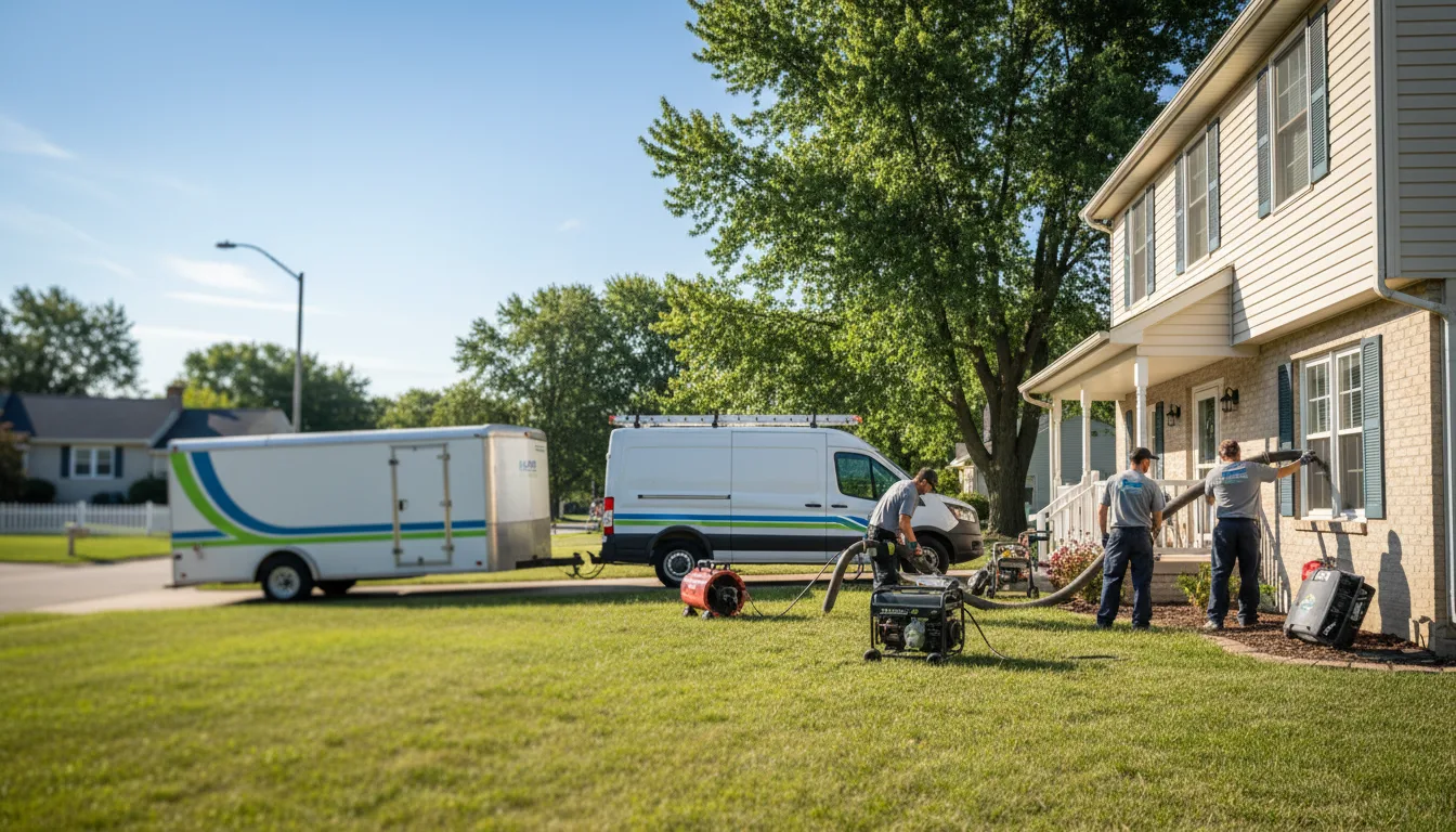 Flooded Basement Restoration And Cleanup With Repair in Hilbert, WI near me